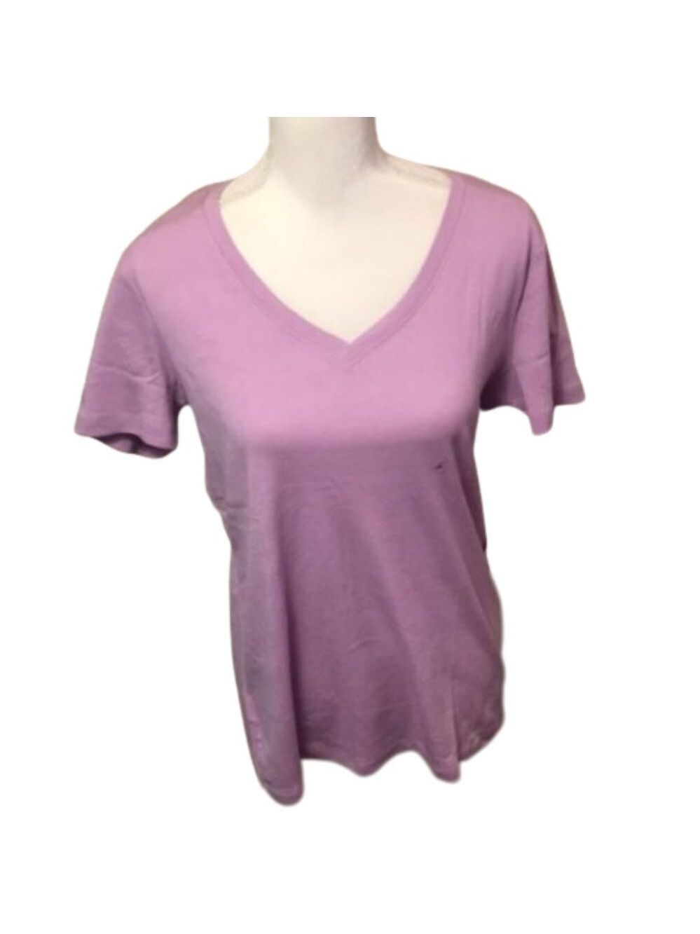 Eddie Bauer Women's Light Purple Short Sleeve T-Shirt‎ Size XL